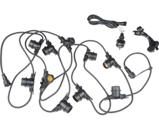 Гирлянда Белт-лайт Uniel, UDL-K121, 10/E27/5M, 5C, IP65, BLACK, BELT-LIGHT, шаг 50см UL-00007150 