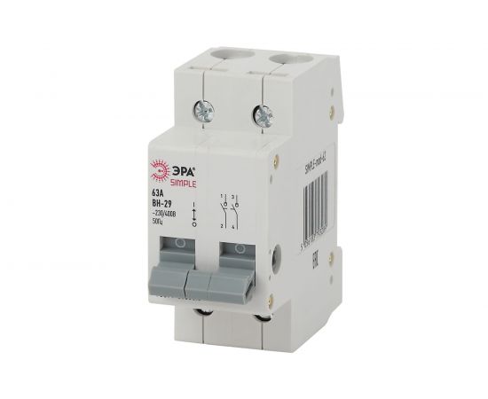 Выключатель нагрузки ЭРА SIMPLE ВН-29 2P 25А Б0039250 