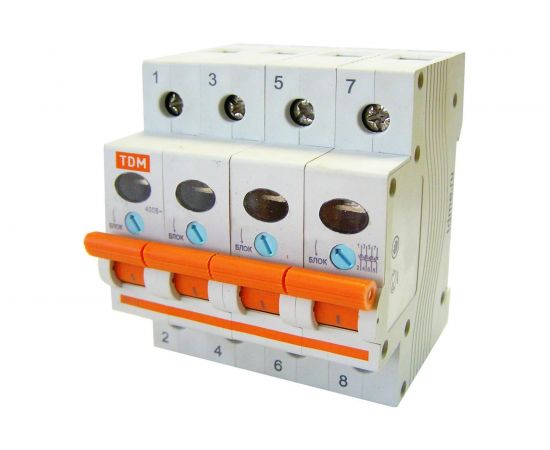 Выключатель нагрузки мини-рубильник TDM ВН-32 4P 25A SQ0211-0033 