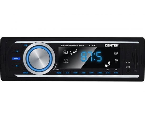 Автомагнитола Centek 4х50 Вт, SD, MMC, USB, MP3, цветной LED, 18 станций CT-8107 