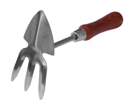 Мотыжка с лепестковым лезвием из нержавеющей стали с деревянной рукояткой 300 мм Кратон 5 10 05 005 