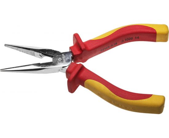 Диэлектрические тонкогубцы до 1000В, 160мм Зубр ЭКСПЕРТ ЭЛЕКТРОМОНТАЖНИК 22145-3-16 