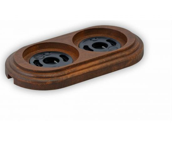 Двойная рамка Retrika, ретро американский орех, серия Овал RD-02024 