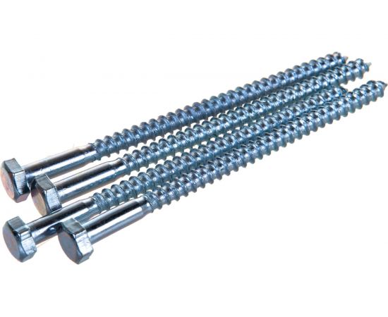 Сантехнический шуруп с ШГ ЕВРОПАРТНЕР DIN 571 Zn 6х100 4шт. 5 0945 2 – изображение 2