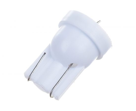 Автолампа диод SKYWAY T10, 12V, 2 SMD, блистер без цоколя, 1-контакт, белая, комплект 2 шт., габариты, салон S08201331 – изображение 2