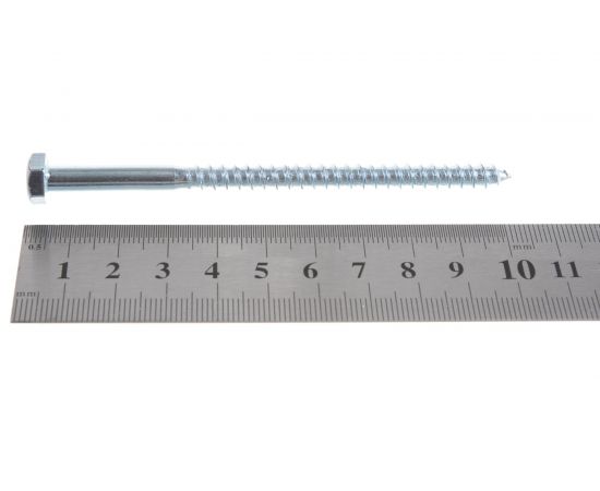 Сантехнический болт DIN 571 оцинкованный 6х100, 2шт - пакет Tech-Krep 103878 – изображение 2