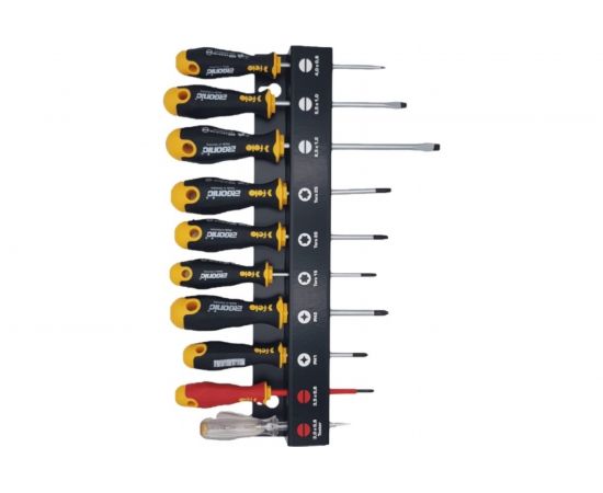 Набор отверток, диэлектрическая отвертка и отвертка тестер напряжения 10 шт. Felo Ergonic 40091013 – изображение 2