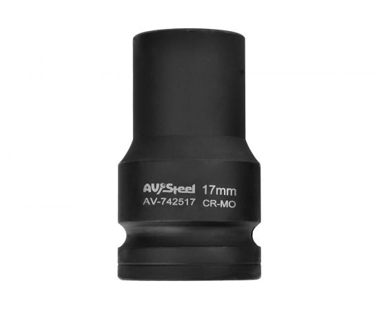 Головка ударная четырехгранная-футорка (17 мм; 1DR) AV Steel AV-742517 – изображение 2
