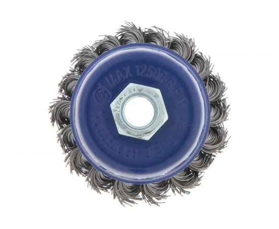 Щетка чашка металлическая (75 мм; М14; крученая проволока) для УШМ TUNDRA 1032345 – изображение 2