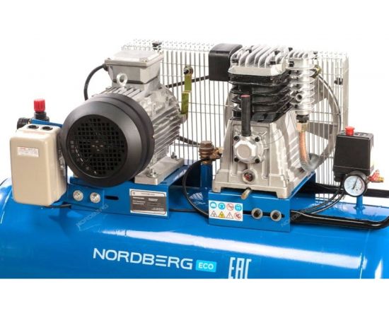 Поршневой компрессор с ременным приводом, объем 100 л NORDBERG ECO NCE100/520 – изображение 3
