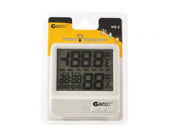 Метеостанция Garin WS-3, термометр-гигрометр-часы-календарь BL1 16939 – изображение 3