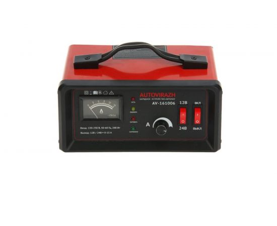 Зарядное устройство для АКБ /автомат, 0-15А,до 180 Ач,12/24В,стрелочная индикация/ AUTOVIRAZH AV-161006 – изображение 4