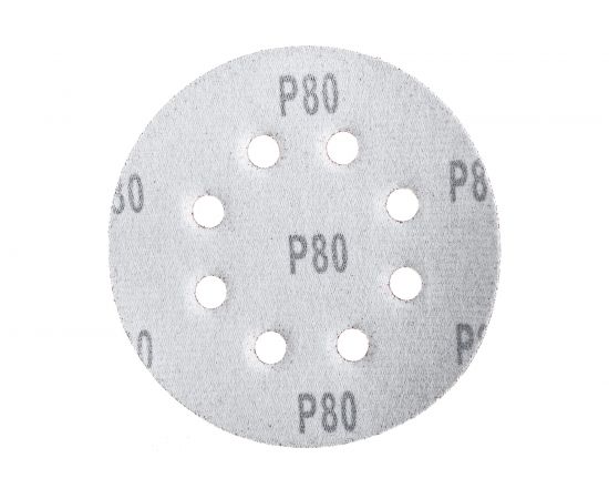 Круг абразивный шлифовальный перфорированный под липучку (10 шт; 125 мм; Р80) TUNDRA 2603075 – изображение 5