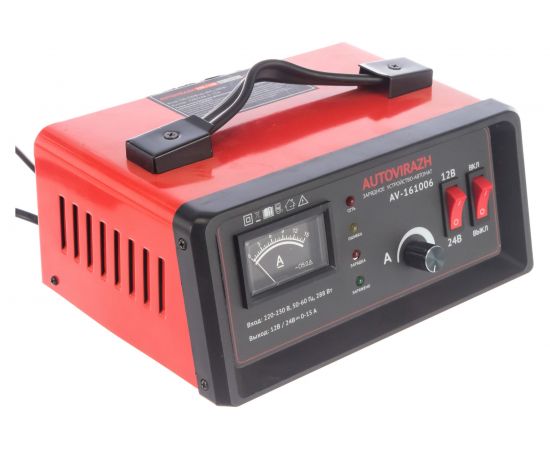 Зарядное устройство для АКБ /автомат, 0-15А,до 180 Ач,12/24В,стрелочная индикация/ AUTOVIRAZH AV-161006 – изображение 8