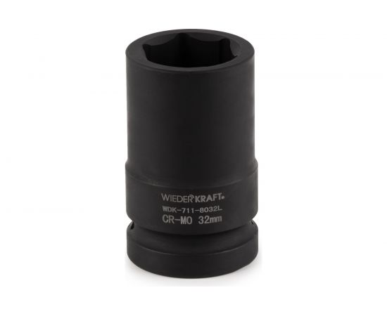 Головка торцевая ударная глубокая 6-гранная (32 мм; 1"") WIEDERKRAFT WDK-711-8032L 