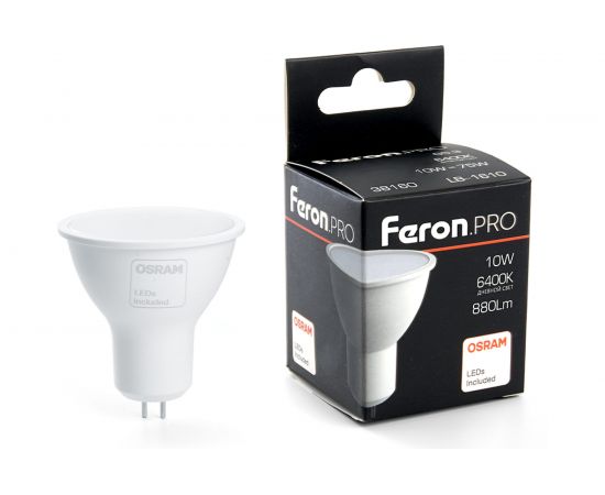 Светодиодная лампа FERON PRO LB-1610 MR16 G5.3 10W 6400K 38160 