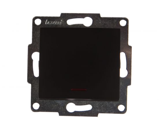 Выключатель Lezard, KARINA, с подсветкой, чёрный бархат, 707-4288-111 