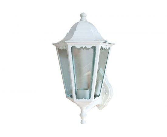 Садово-парковый светильник, шестигранный на стену вверх 100W E27 230V, белый Feron 6201 11063 