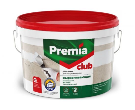 Шпатлевка выравнивающая CLUB для внутренних работ 17 кг PREMIA О03933 