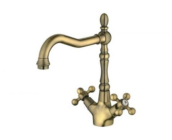 Смеситель для кухонной мойки Haiba латунь, с высоким поворотным изливом, бронза HB4419-4 