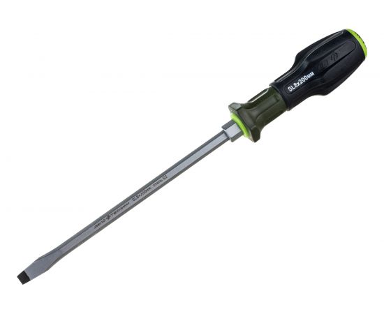 Шлицевая отвертка Дело Техники усиленная, с трехкомпонентной рукояткой 8×200 мм 741088 