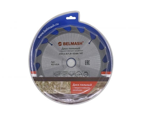 Диск пильный (250x2.8/1.8x32/30 мм; 16T) Белмаш RD145A 