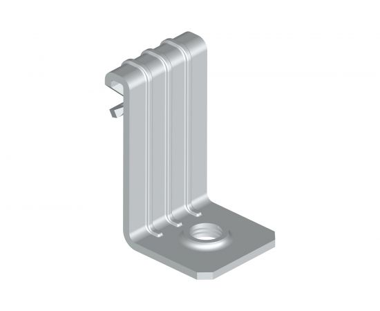 Вертикальный балочный зажим УМС 1-5 мм с отгибом и резьбой М8 30 шт. VBZ-1-5-M8-G 