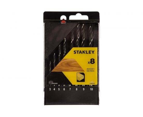 Набор спиральных сверл по дереву 3-4-5-6-7-8-9-10 мм Stanley STA56006 