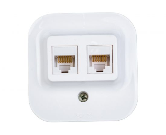 Розетка Legrand 2XRJ45 к 5е UTP белый 782228 