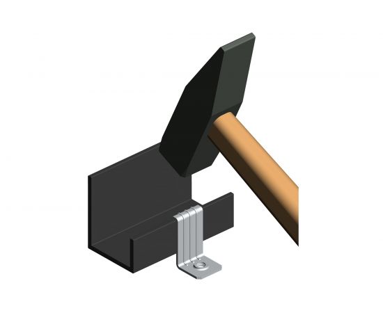 Вертикальный балочный зажим УМС 1-5 мм с отгибом и резьбой М8 30 шт. VBZ-1-5-M8-G – изображение 2