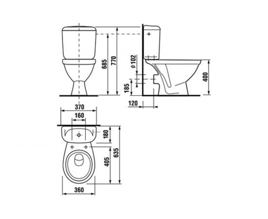 Комбинированный унитаз JIKA LYRA горизонтальный выпуск, нижний подвод воды 2423.6.000.242.1 00007627 – изображение 2