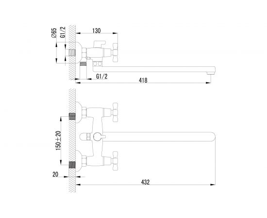 Универсальный смеситель Lemark Benefit LM2512C – изображение 2