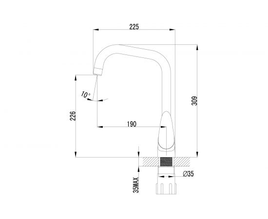 Смеситель Lemark Pramen для кухни LM3355C – изображение 2