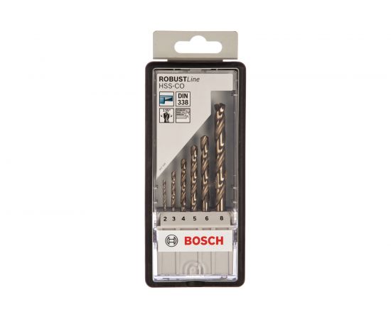 Набор сверл по металлу Robust Line 6 шт. (2-8 мм; HSS-CO) Bosch 2607019924 – изображение 2
