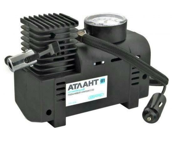 Компрессор пластиковый 9л/мин в прикуриватель 3 вида насадок 20 АТМ SKYWAY АТЛАНТ-01 S02002003 – изображение 2