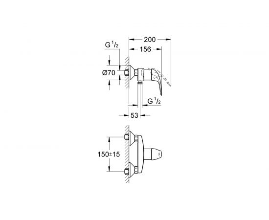 Смеситель для душа GROHE Euroeco 32740000 – изображение 2