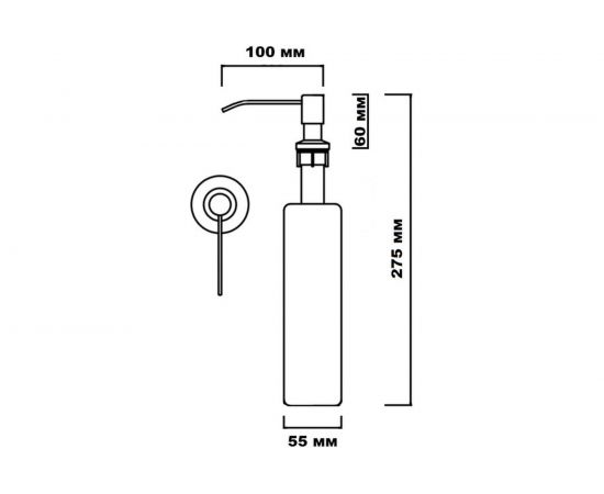 Дозатор врезной для кухонной мойки Savol S-ZY001 23681 – изображение 2
