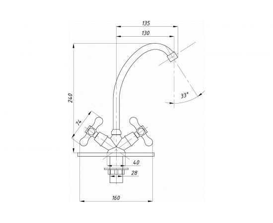 Смеситель для кухни TSARSBERG тип См-МДЦБА TSB-272-98 – изображение 2
