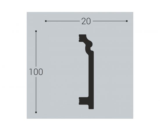 Напольный плинтус bello deco XPS П 4 100x20 мм 00-00004589 – изображение 3
