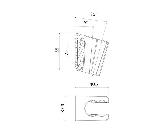 Держатель для лейки IDDIS белый матовый 080 080WL00i53 – изображение 3