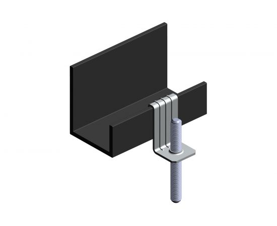 Вертикальный балочный зажим УМС 1-5 мм с отгибом и резьбой М8 30 шт. VBZ-1-5-M8-G – изображение 3