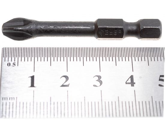 Биты ПРОФИ PH3 (2 шт; 50 мм; 1/4"") Зубр 26021-3-50-S2 – изображение 4