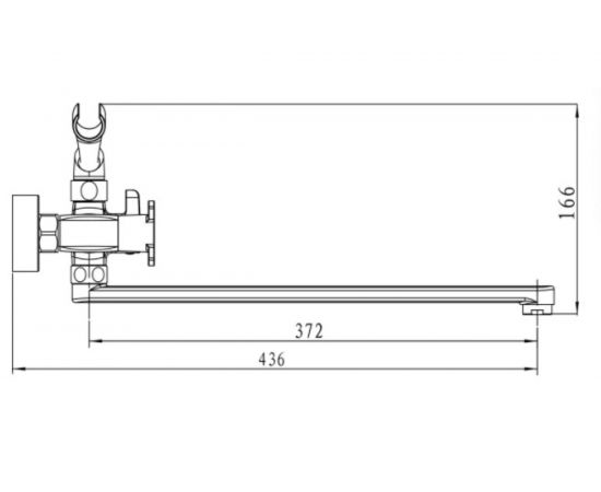 Смеситель для ванны с душем KAISER Cuatro 4-листник 58055 – изображение 5