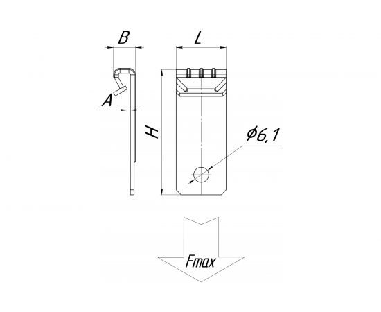 Вертикальный балочный зажим УМС 1-5 мм с отверстием 30 шт. VBZ-1-5 – изображение 5