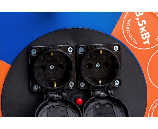 Силовой удлинитель TDM УХз16-004 металлическая катушка, А3, 4 места IP44/50м КГ 3х2,5 SQ1301-0172 – изображение 5