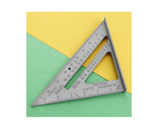 Алюминиевая треугольная линейка DEKO 180/255/185мм DKM180-255-185 – изображение 5