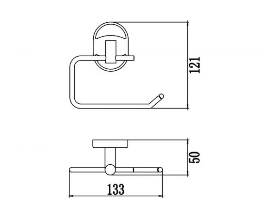 Держатель для туалетной бумаги Savol без крышки, хром S-007052 23234 – изображение 5