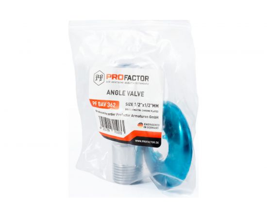 Угловой вентиль PROFACTOR PF CHROME н/н 1/2 дюйма х 1/2 дюйма PF BAV 362 – изображение 9