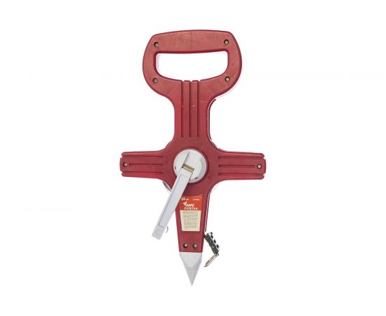 Землемерная рулетка (стальная лента 30 м, красный открытый пластиковый корпус) КУРС 17763 