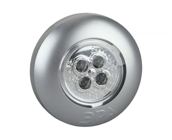 Фонарь-пушлайт ЭРА SB-503 Аврора 4xLED, 3xAAA, серебристый, 1шт в коробке Б0029183 